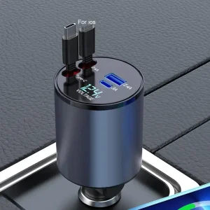 4-in-1 Retractable Car Charger